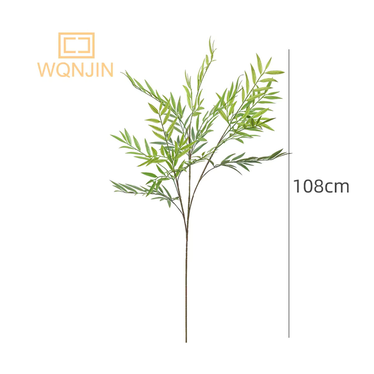 WQNJIN Künstliche Bambuspflanze aus Silikon in Grün als dekorativer Einzelstiel für Hochzeiten und Landschaftsbau - Bild 4