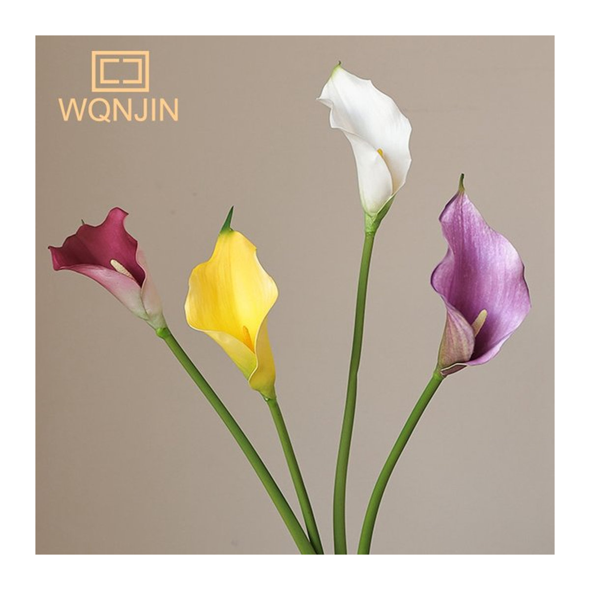 WQNJIN Künstliche Calla-Lilie als Einzelblume in Rot und Mehrfarbig für Hochzeits- und Party-Dekorationen - Bild 1