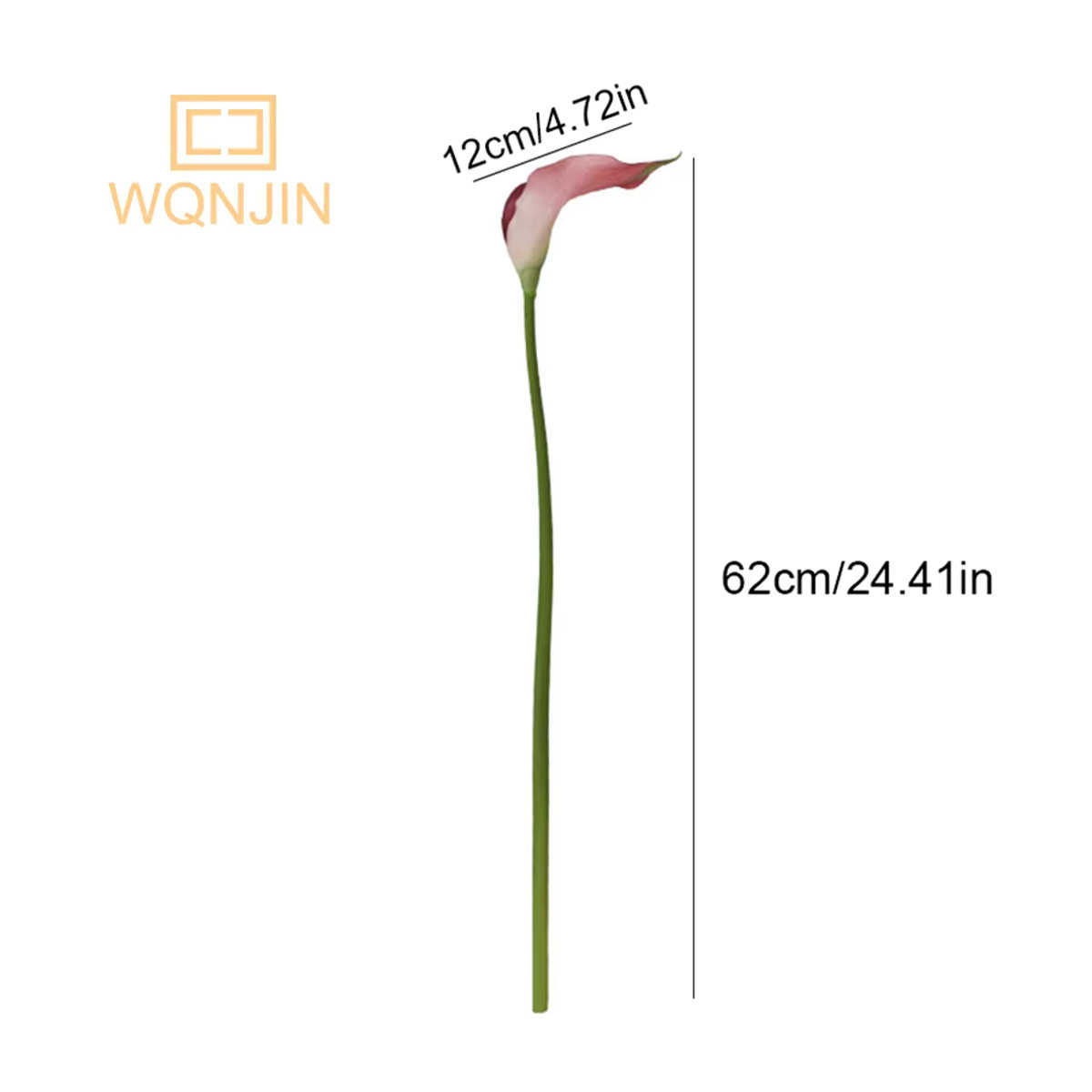 WQNJIN Künstliche Calla-Lilie als Einzelblume in Rot und Mehrfarbig für Hochzeits- und Party-Dekorationen - Bild 2