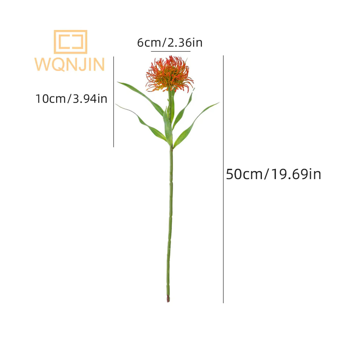 WQNJIN Künstliche Einzelblume in Grün, Weiß und Mehrfarbig als dekorative Pflanze für Hochzeiten und ästhetische Dekorationen - Bild 4