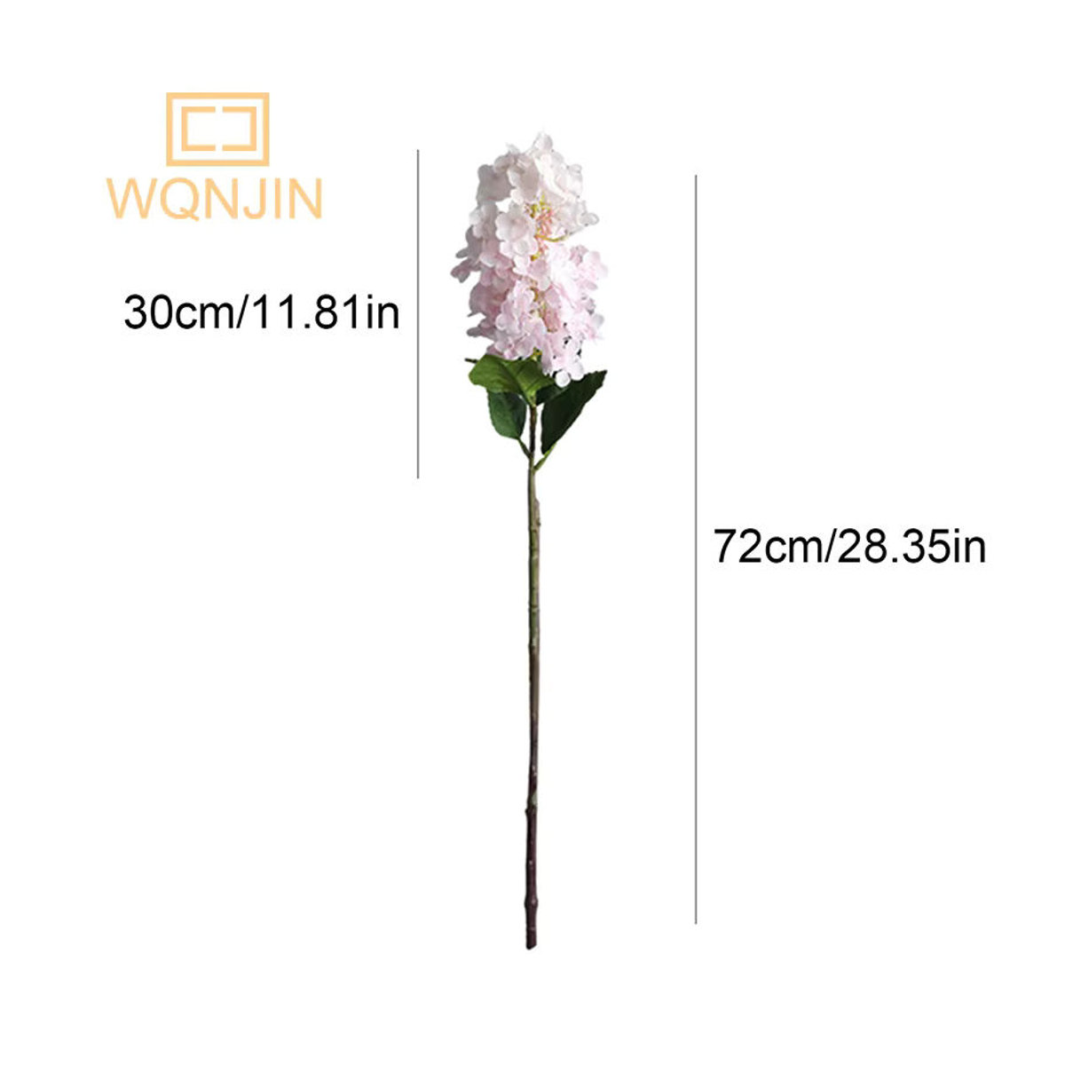 WQNJIN Künstliche Hortensien Zweige in Lila, Weiß und Rosa für Hochzeits- und Weihnachtsdekoration - Bild 1
