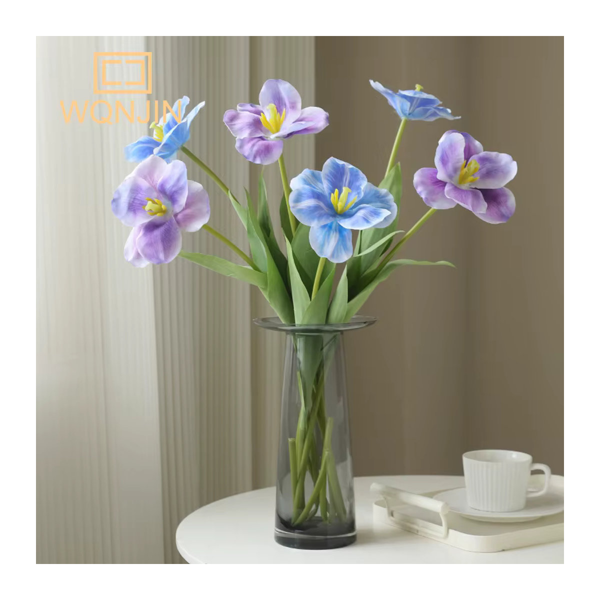 WQNJIN Künstliche Tulpen aus Seide als Einzelstiel für deine - Bild 2