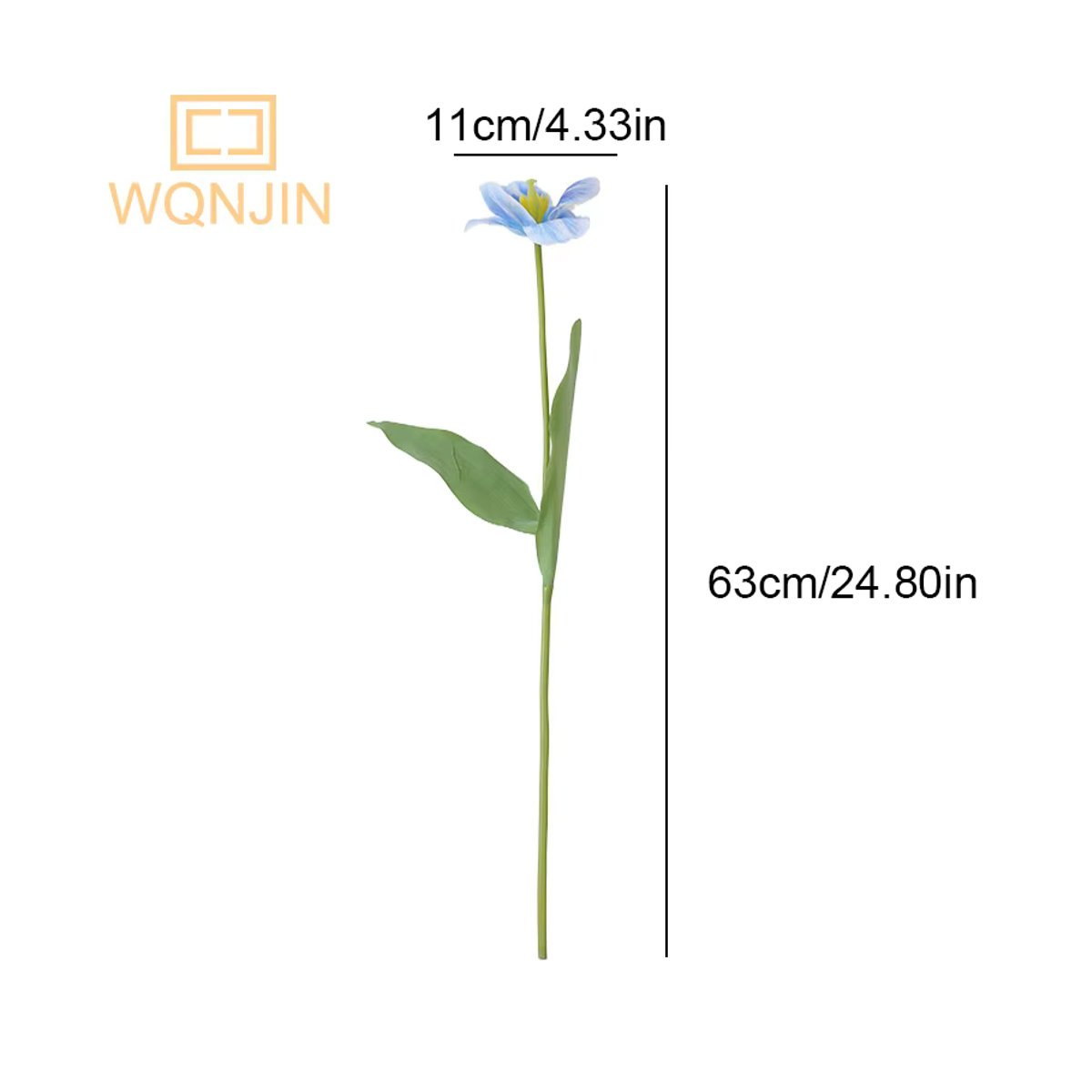 WQNJIN Künstliche Tulpen aus Seide als Einzelstiel für deine - Bild 3