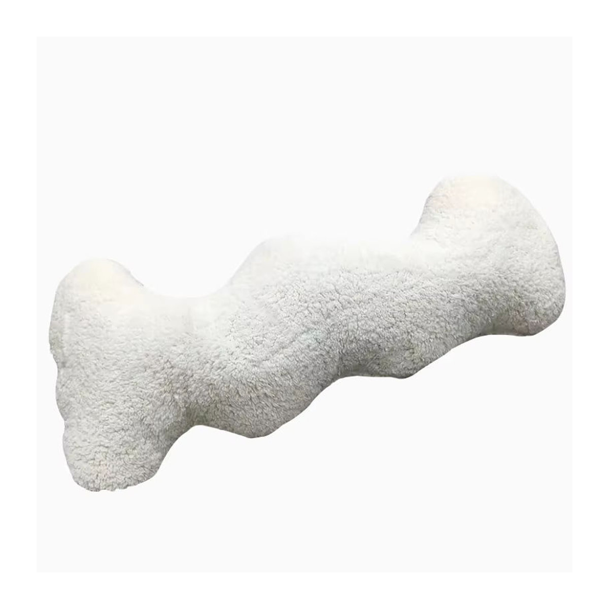 WQSPRING Wolkenform Dekokissen aus weichem Plüsch in Weiß für dein Sofa - Bild 5