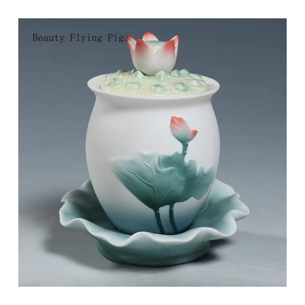 WSHYUFEI Keramik Weihrauchbrenner Lotus Buddha in Weiß für Feng Shui Ornamente - Bild 1