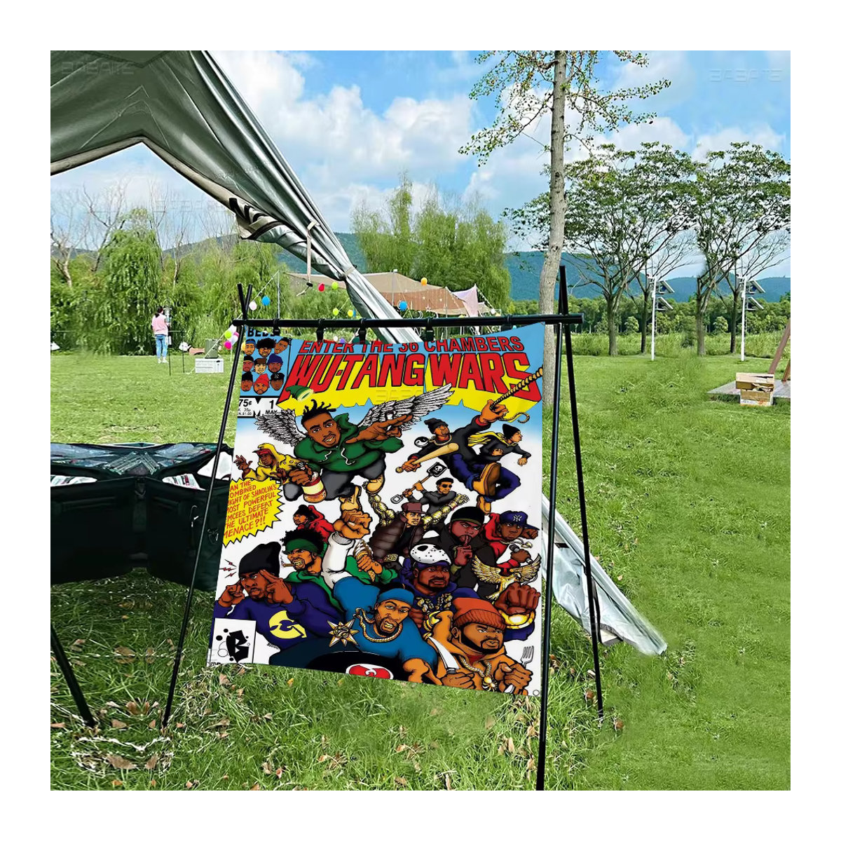 WU-TANG Banner Flagge in mehrfarbigem Textil-Design für eine künstlerische Atmosphäre - Bild 3