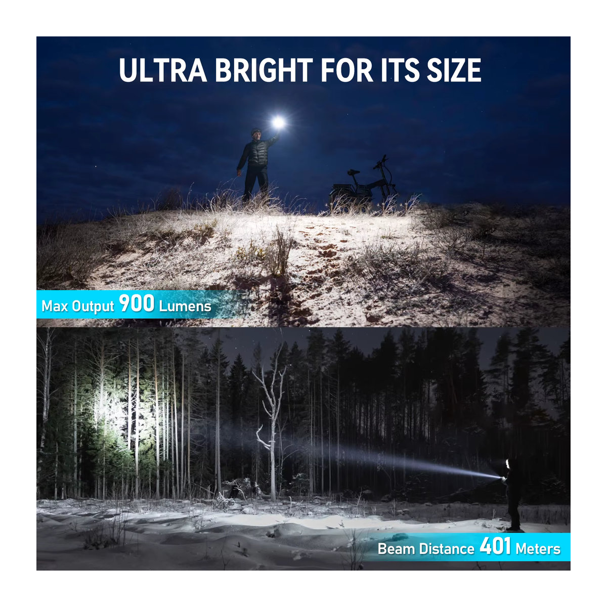 Wurkkos TS15 Mini-Taschenlampe mit 900 lm, wiederaufladbare LED-Taschenlampe für 14500/AA Batterien, wasserdichte IP68 Arbeitsleuchte mit Magnetfunktion - Bild 6