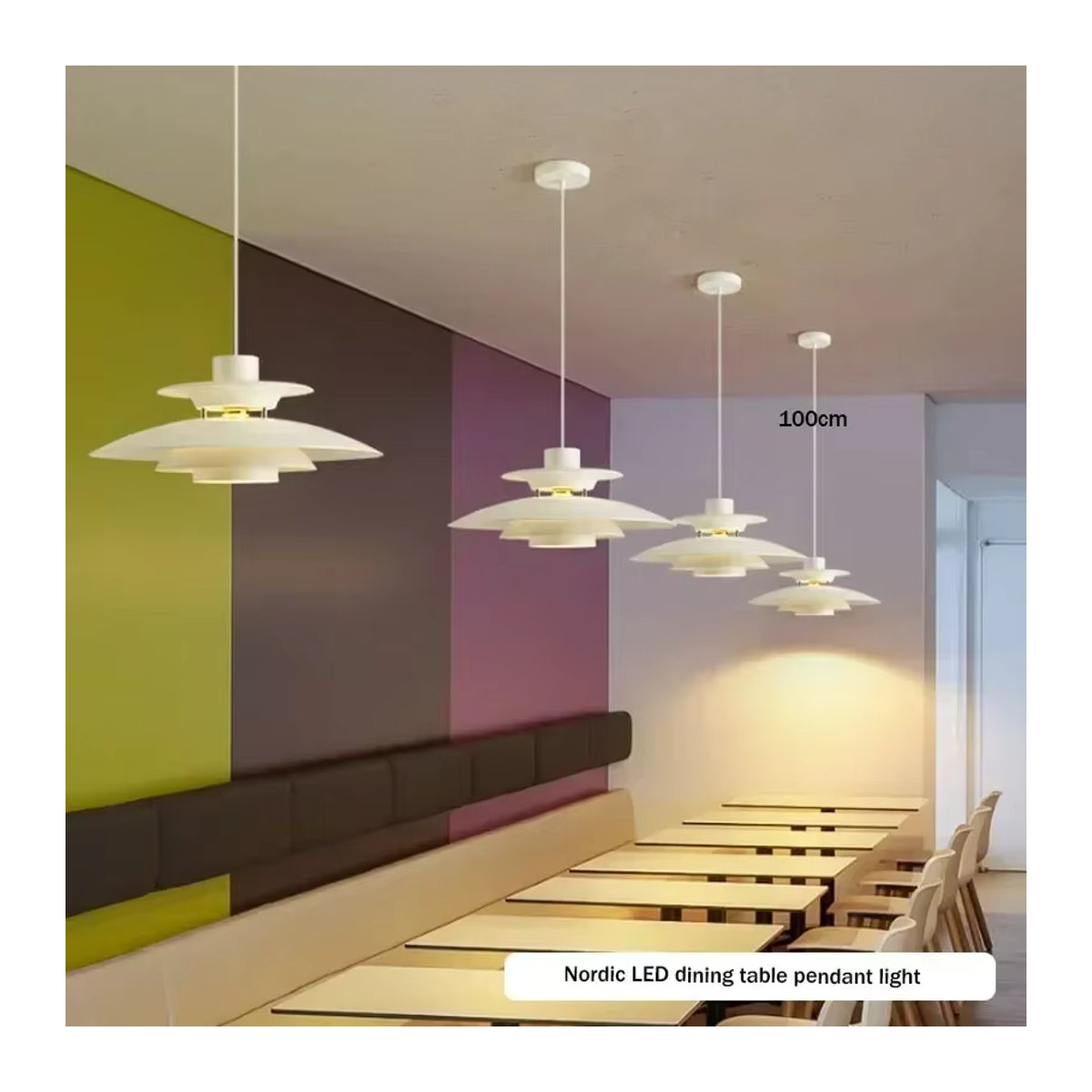 Wushiyu Pendelleuchte im skandinavischen Design Weiß - Bild 5