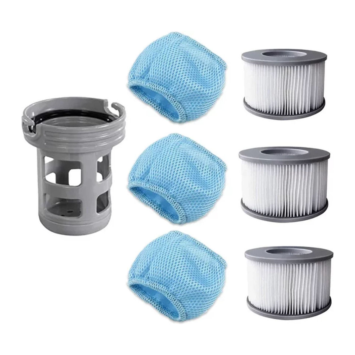 Wuyan Zubehör-Set für MSpa Whirlpools ab 2020 in Blau mit Schraubbasisadapter, Siebfilter und Poolfilter Mesh - Bild 1
