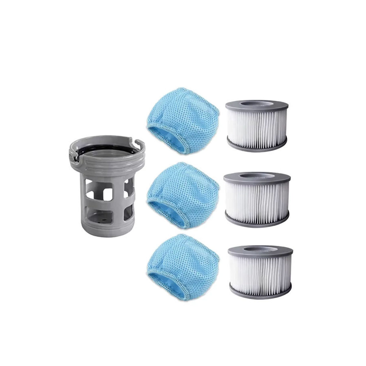 Wuyan Zubehör-Set für MSpa Whirlpools ab 2020 in Blau mit Schraubbasisadapter, Siebfilter und Poolfilter Mesh - Bild 6