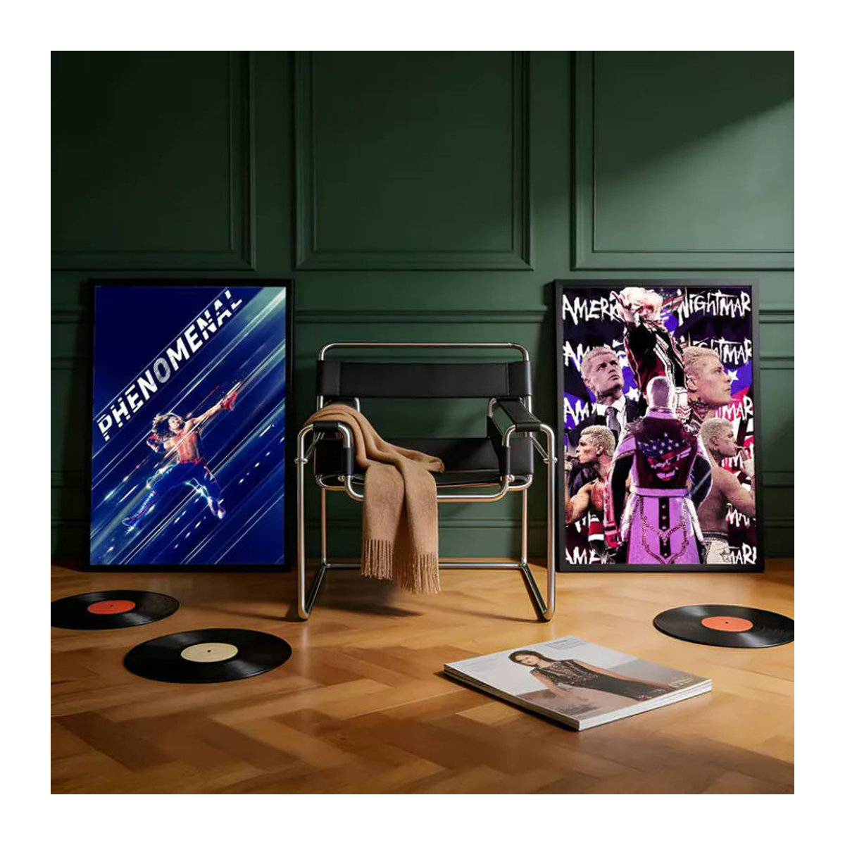 WWE Wrestling Match Premium Wandaufkleber Mehrfarbig Rechteckiges Poster aus Papier für deine Heim- und Gewerbedekoration - Bild 2