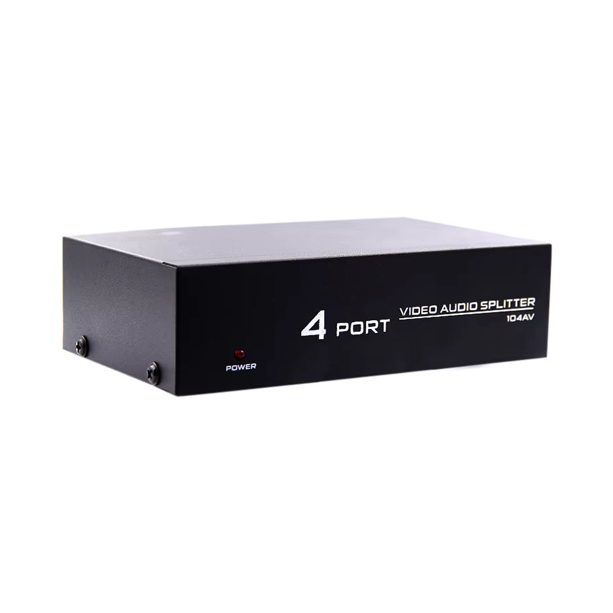 WYMECT 4 Port AV Video Audio Splitter 1 auf 4 RCA mit Metall Gehäuse in Schwarz - Bild 2