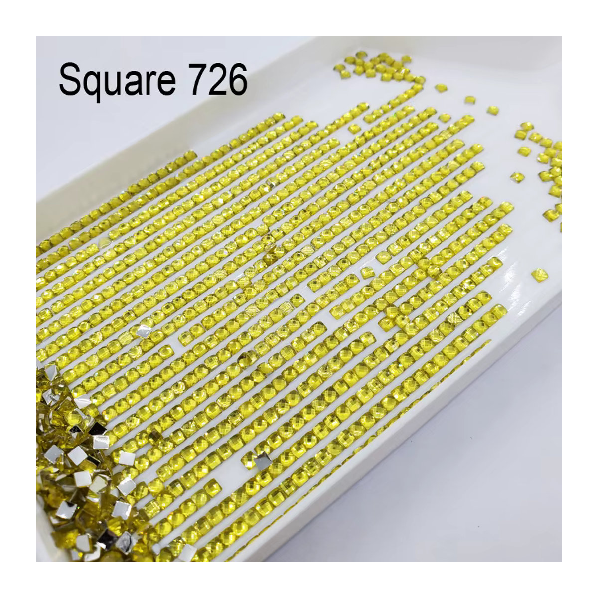 WYZDP Diamantgemälde Erdbeere Motiv in Gelb, Quadratisches Mosaik-Set für Kreuzstich und Kristall-Stickerei - Bild 1