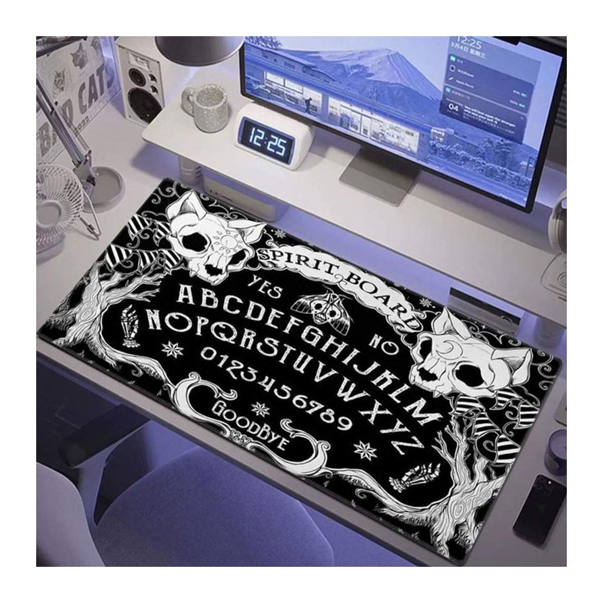 XAXC Gaming Mauspad Ouija Board im Vintage-Design, Schwarz, Textil, Rechteckig - Bild 1