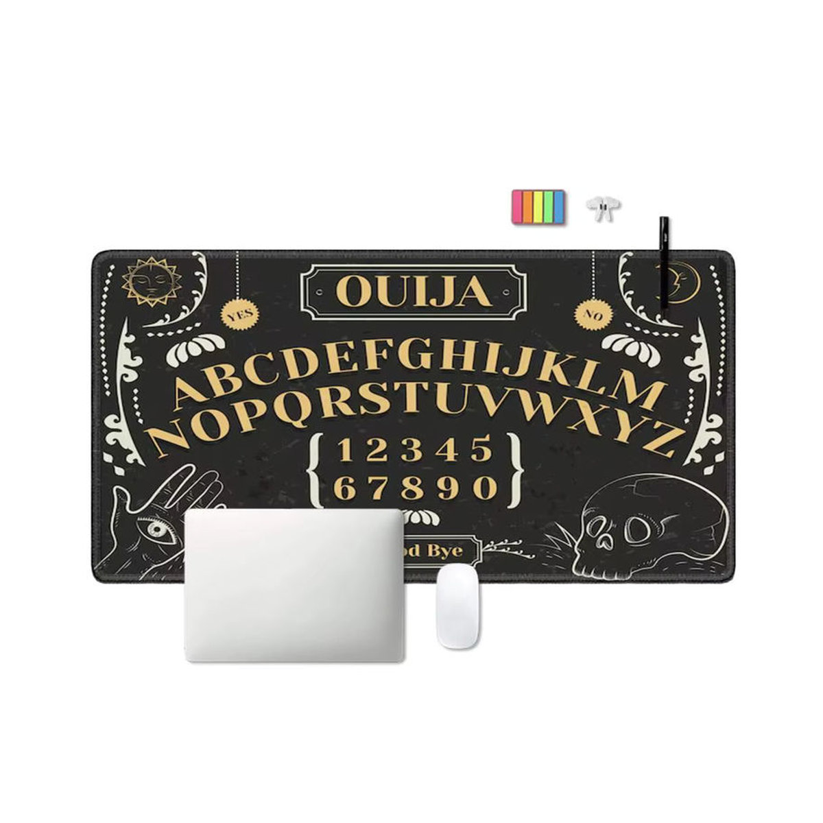 XAXC Gaming Mauspad Ouija Board im Vintage-Design, Schwarz, Textil, Rechteckig - Bild 2