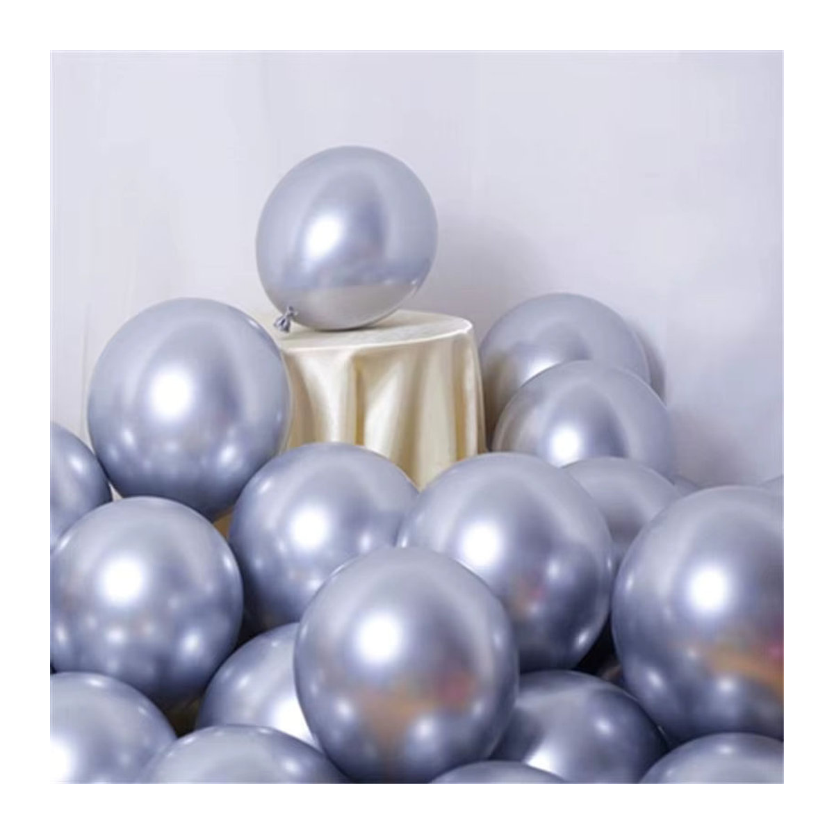 XHLFCJ Luftballon Set in Silber Metallic mit 84 Stück für deine Party-Dekoration bei Geburtstag, Hochzeit oder Babyparty - Bild 4