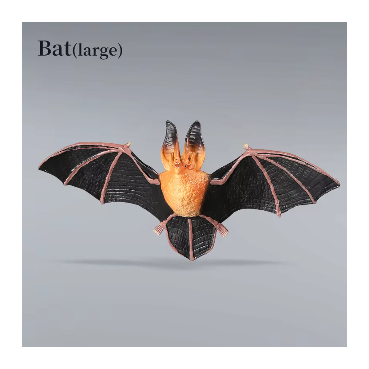 XIALIBAOMOWAN Fledermaus-Simulationstierfigur aus Kunstharz in Schwarz und Weiß als dekorative Miniatur-Actionfigur für Kinder und Halloween - Bild 3