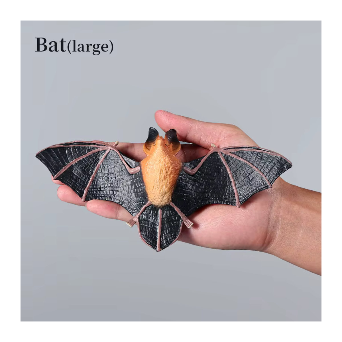 XIALIBAOMOWAN Fledermaus-Simulationstierfigur aus Kunstharz in Schwarz und Weiß als dekorative Miniatur-Actionfigur für Kinder und Halloween - Bild 4