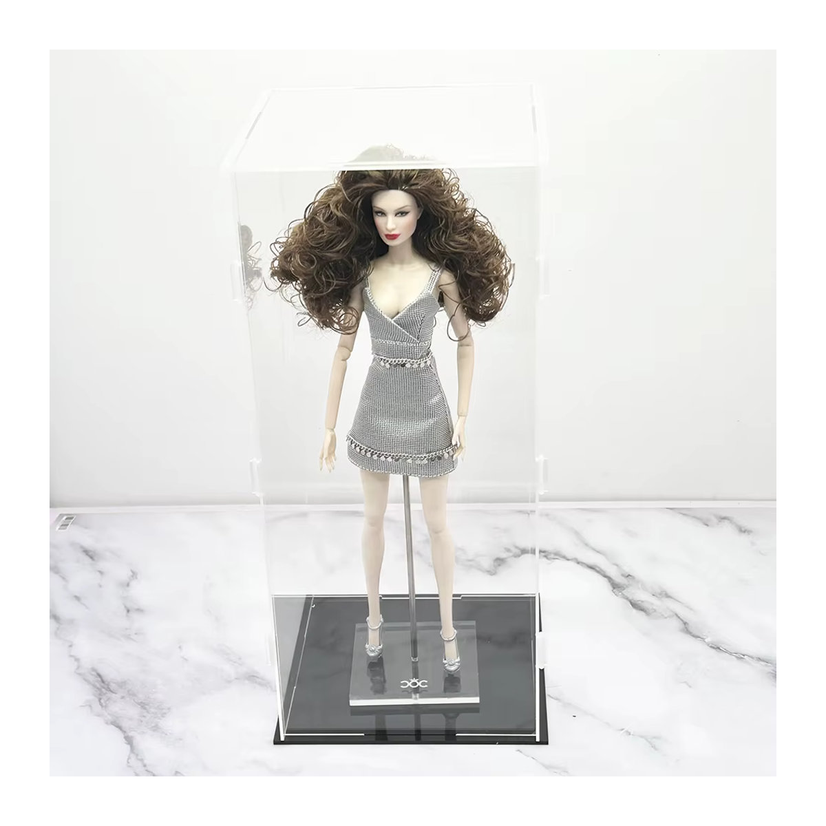 Xianxian Princess Staubdichte Acryl Display Box für Supermodel Puppen, Transparent, B/T/H: 15 x 15 x 32 cm - Bild 2
