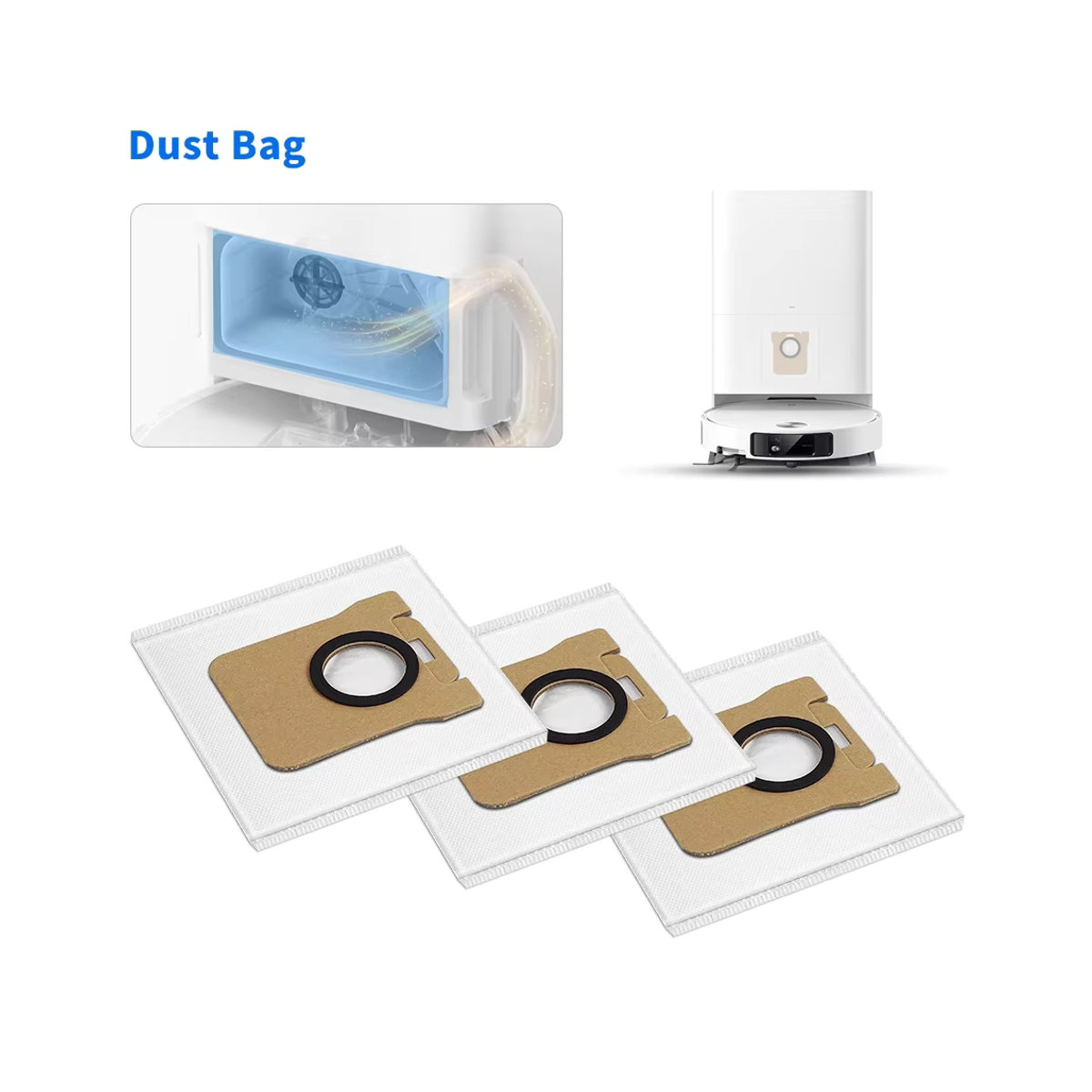 Xiaomi Ersatz-Müllbeutel Staubbeutel-Ersatzteil für Mijia 5 5Pro OV21CN X10plus X10+ X20plus X20+ S10 M30S Roboterstaubsauger in Bunt - Bild 5