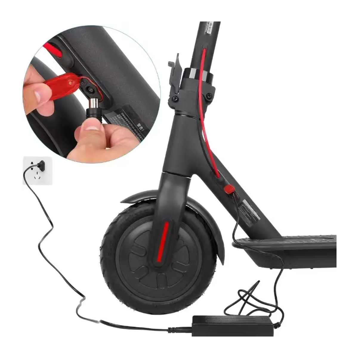 Xiaomi Roller-Ladegerät Schwarz 42V 2A Batterie-Adapter für Ninebot Es1 Es2 Es4 E22 E25 F40 F20 und Xiaomi M365 1S Pro Pro2 Elektroroller - Bild 3