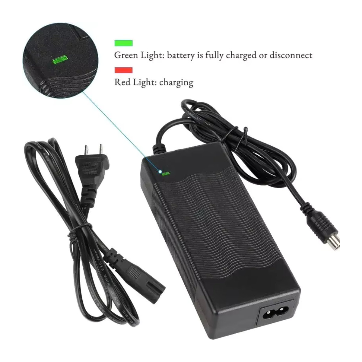 Xiaomi Roller-Ladegerät Schwarz 42V 2A Batterie-Adapter für Ninebot Es1 Es2 Es4 E22 E25 F40 F20 und Xiaomi M365 1S Pro Pro2 Elektroroller - Bild 4