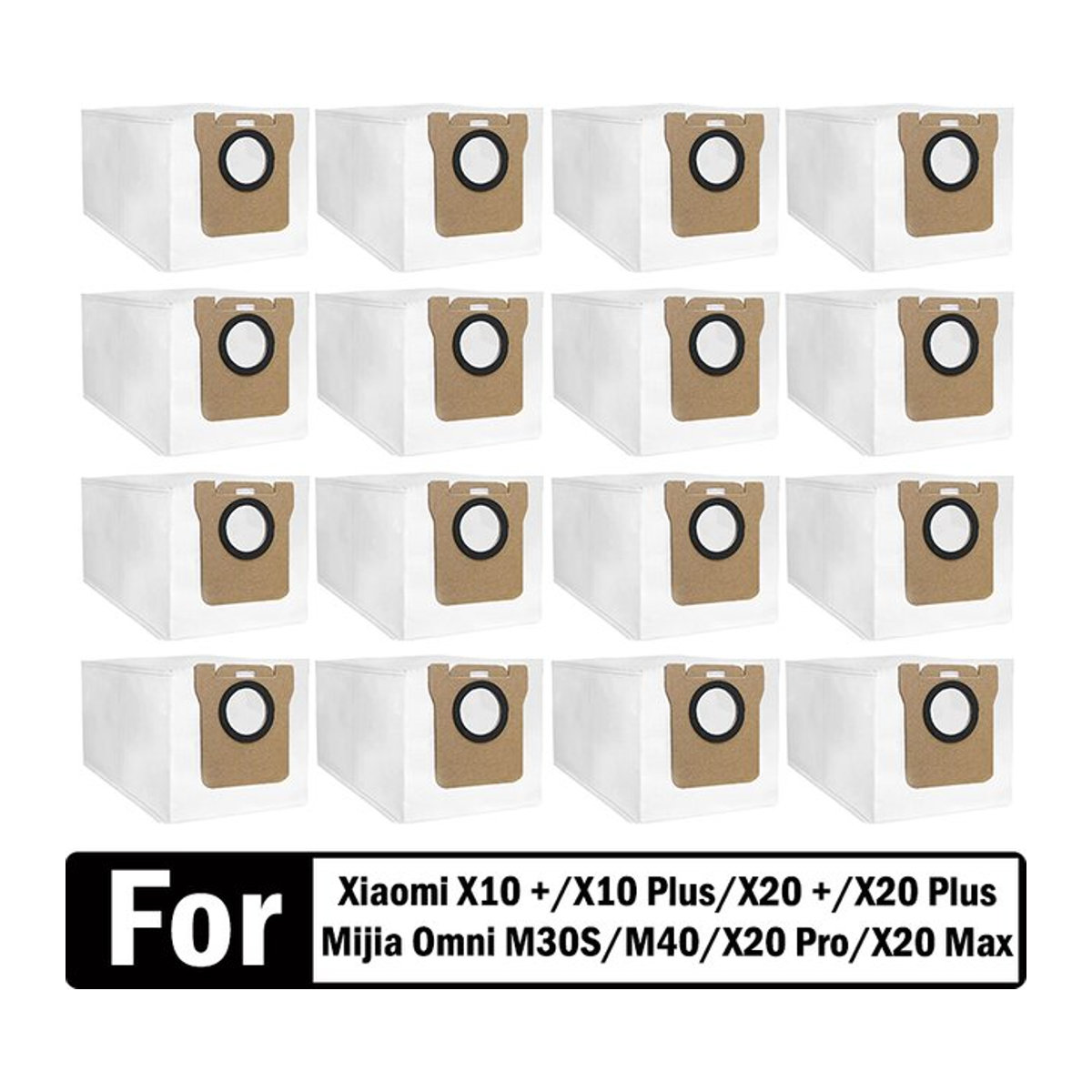Xiaomi Staubbeutel Zubehör in Weiß für Roboter Staubsauger X10, X10+, X20+, X20 Pro, X20 Max, M30S, M40, B116 und C102CN - Bild 1