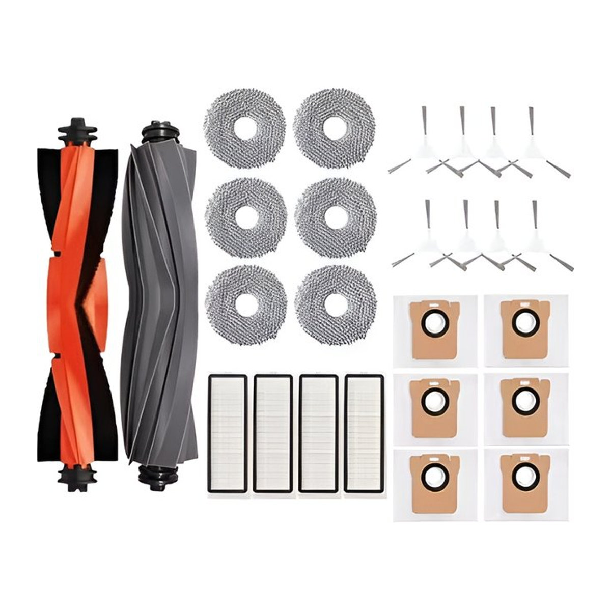 Xiaomi Zubehör-Set für Roboter Staubsauger X20 Plus und X20+: Staubbeutel, Mopptücher, Seitenbürsten und HEPA-Filter in Bunt - Bild 1
