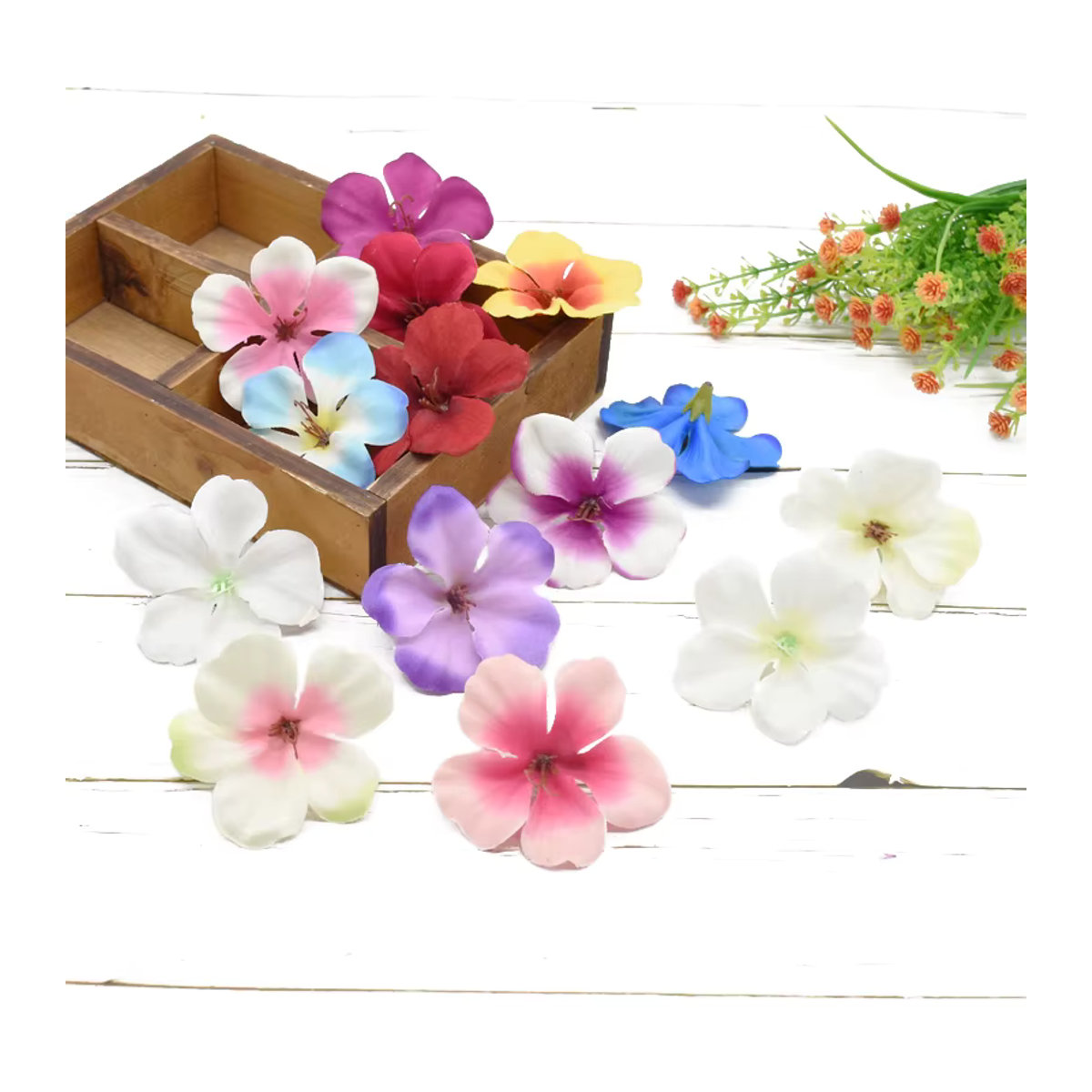 XIAOYINMO Künstliche Blumen für Hochzeit und Dekoration, Mehrfarbig, Textil, Kranz und Bouquet Set - Bild 3