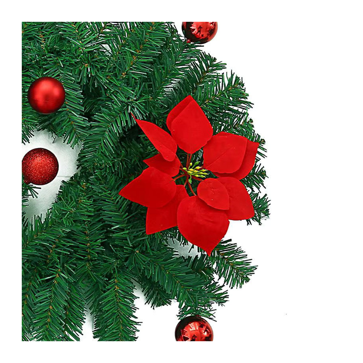XIAOYINMO Künstliche Blumen in Rot als Einzelstiele für Hochzeit, Weihnachten und Dekoration von Vasen, Tisch oder Garten - Bild 2
