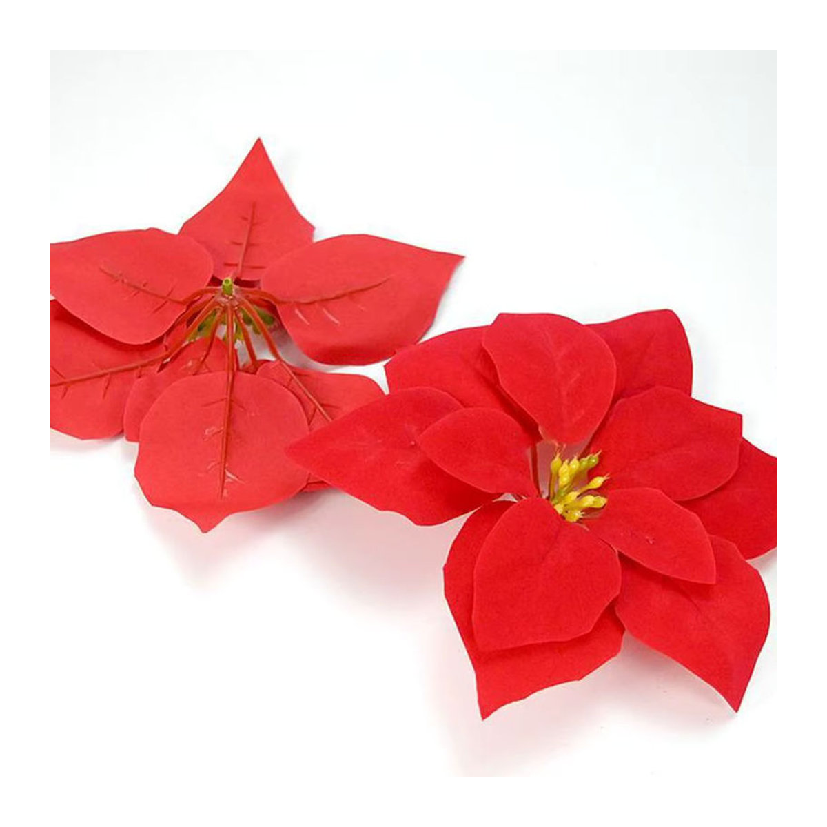 XIAOYINMO Künstliche Blumen in Rot als Einzelstiele für Hochzeit, Weihnachten und Dekoration von Vasen, Tisch oder Garten - Bild 3