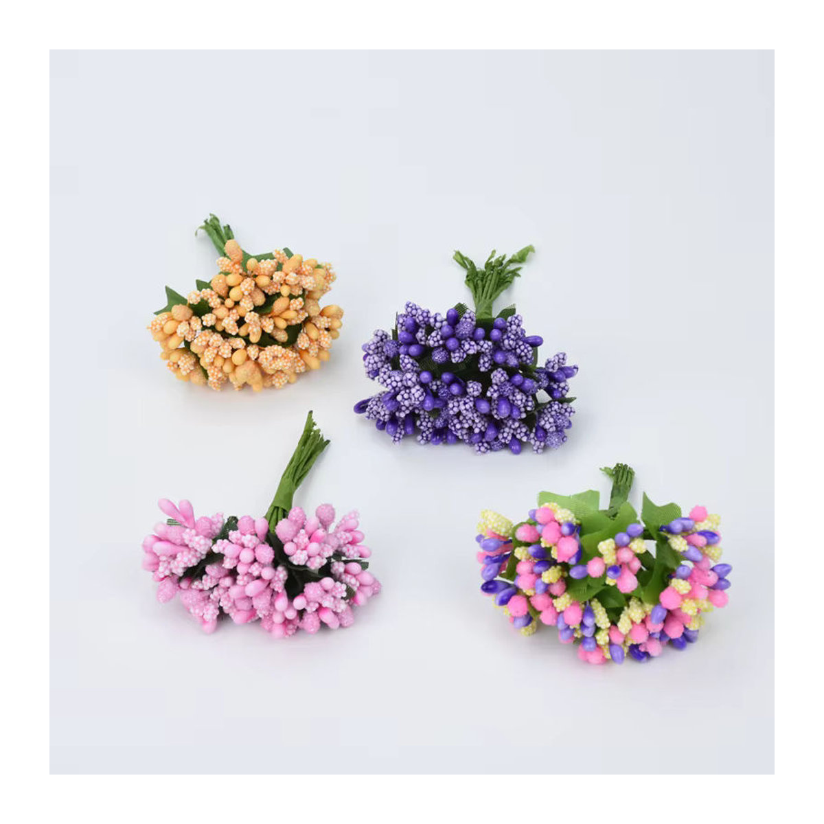 XIAOYINMO Künstliche Blumen Staubblatt Mehrfarbig für DIY Dekoration, Hochzeit und Kränze - Bild 2