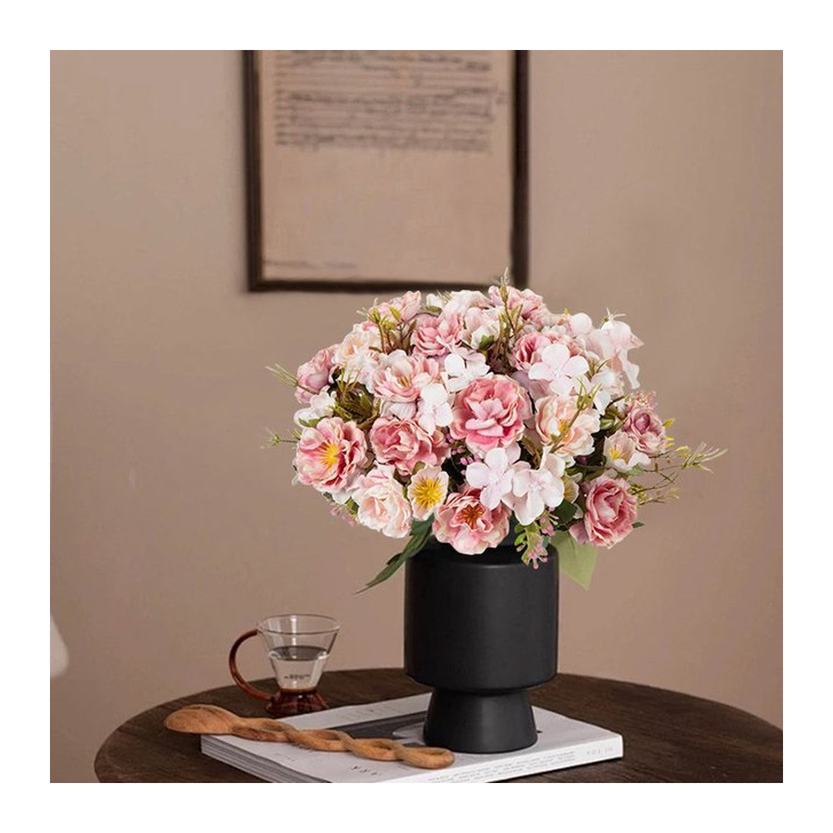 XIAOYINMO Künstliche Pfingstrose aus Seide in Rosa für Hochzeiten und Garten-Dekoration - Bild 1