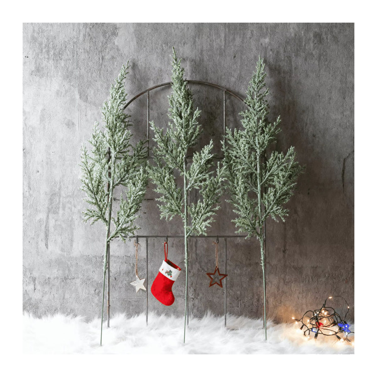 XIAOYINMO Künstliche Pflanzen in Grün für Weihnachtsbaum, Hochzeit und Wohnraum als dekorative Einzelstiele - Bild 2