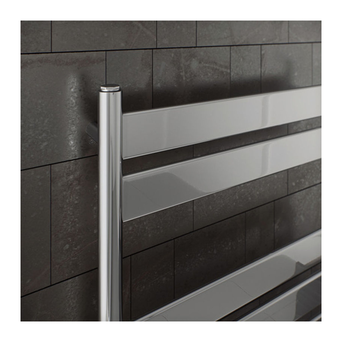 Ximax C6 Designheizkörper aus Stahl in Silber, B: 50 cm, H: 160 cm, T: 8,5 cm - Bild 2