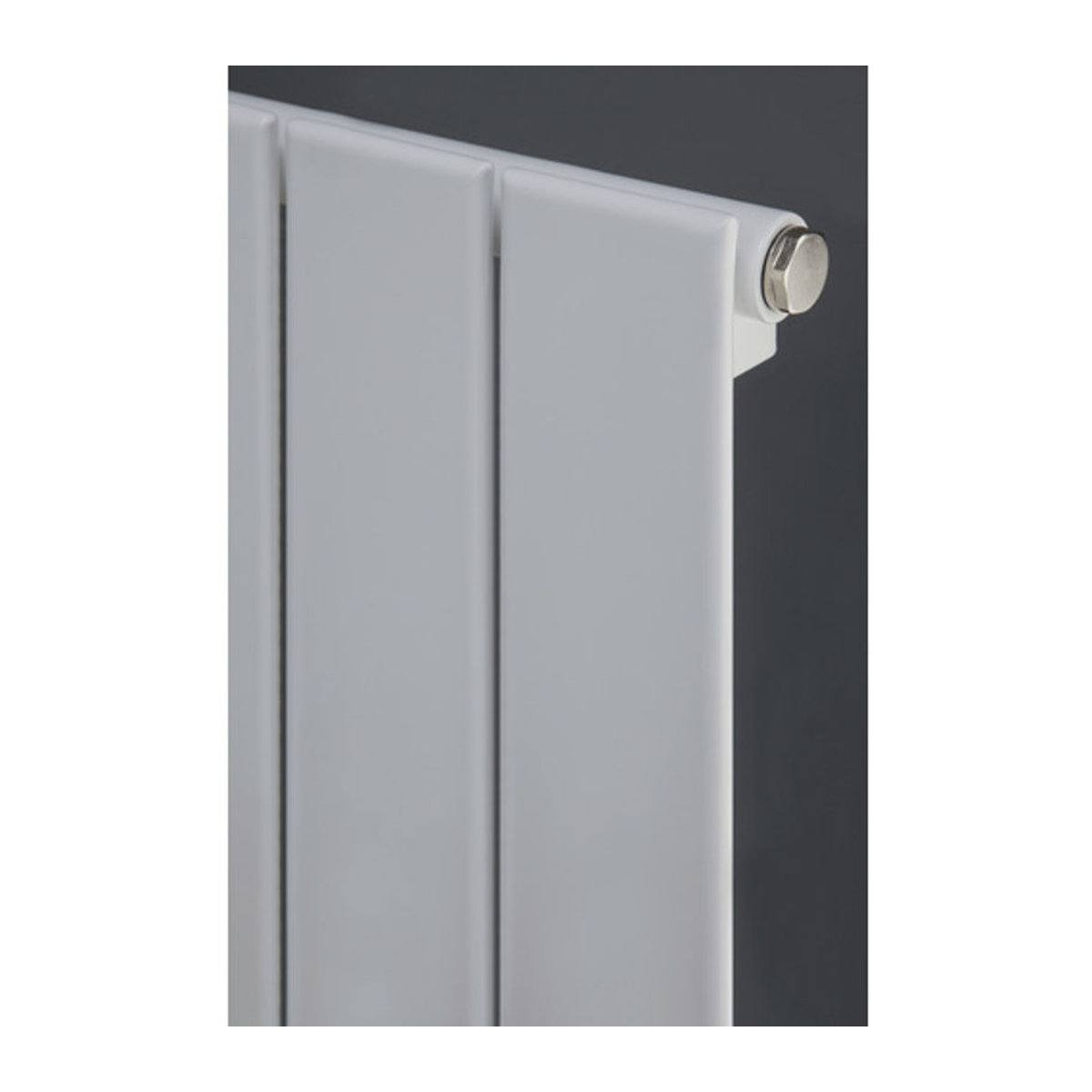 Ximax P1 Designheizkörper Vertikale Paneelprofile aus Stahl in Weiß B: 44,5 cm, H: 180 cm, T: 6,5 cm mit Mittelanschluss - Bild 2