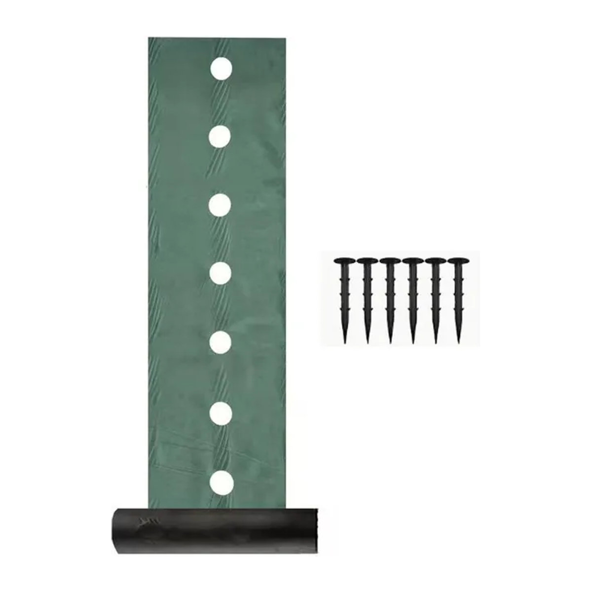 Xinfudi Biologisch abbaubares Unkrautvlies mit vorgefertigten Löchern zur Unkrautbekämpfung und als Bodendecker, Breite: 60 cm, Länge: 500 cm - Bild 1
