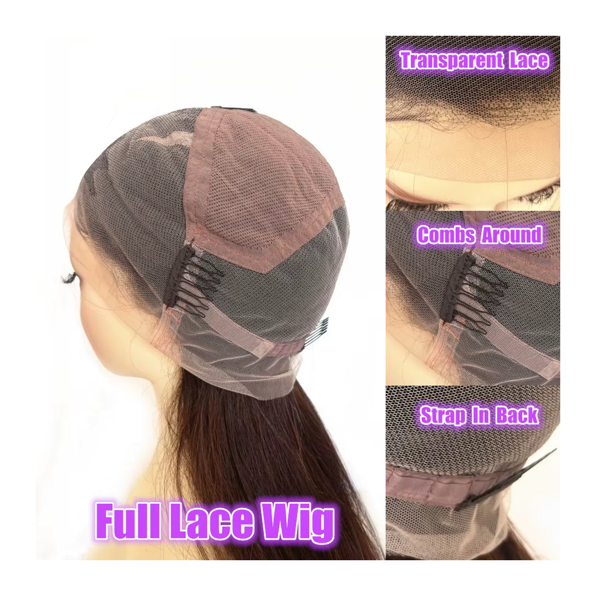 XINHAOZE Echthaar-Fransenperücke in Hellblond # 27, gewellt, Lace-Front-Perücke mit Pony und Seidentop - Bild 6