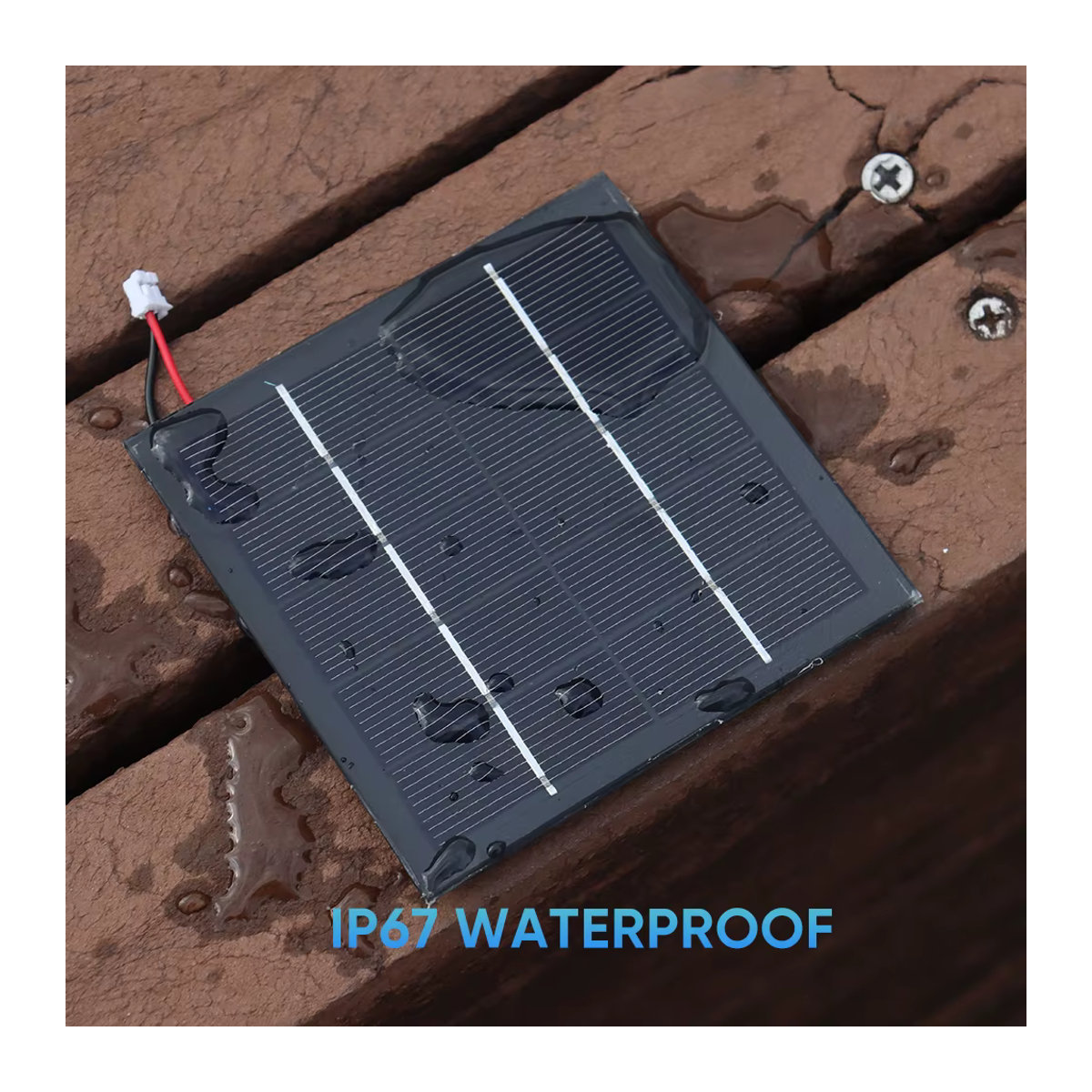 Xinpuguang Glas Solarpanel 5V 1,1W Schwarz B/T/H: 9,0 x 9,0 x 0,45 cm - Bild 4