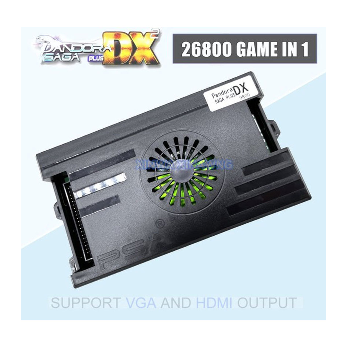 XINWANG Pandora Saga Box DX2 Retro Arcade Spielkonsole mit 26800 in 1 Spielen, Schwarz, HDMI und VGA Anschluss für Bartop Arcade Automaten - Bild 1