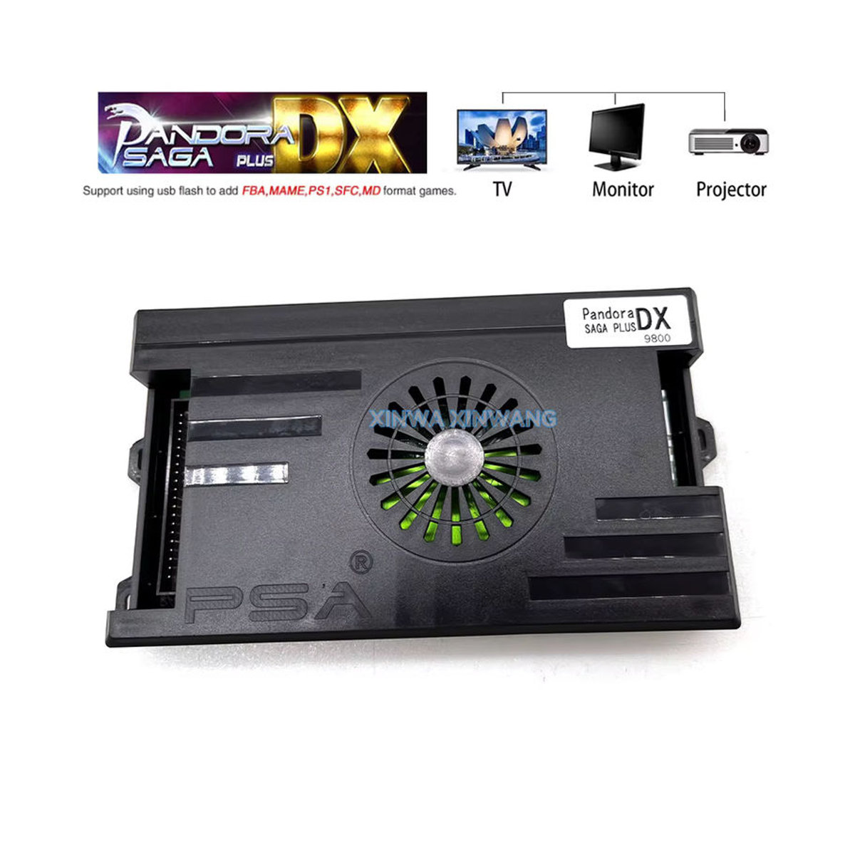 XINWANG Pandora Saga Box DX2 Retro Arcade Spielkonsole mit 26800 in 1 Spielen, Schwarz, HDMI und VGA Anschluss für Bartop Arcade Automaten - Bild 2