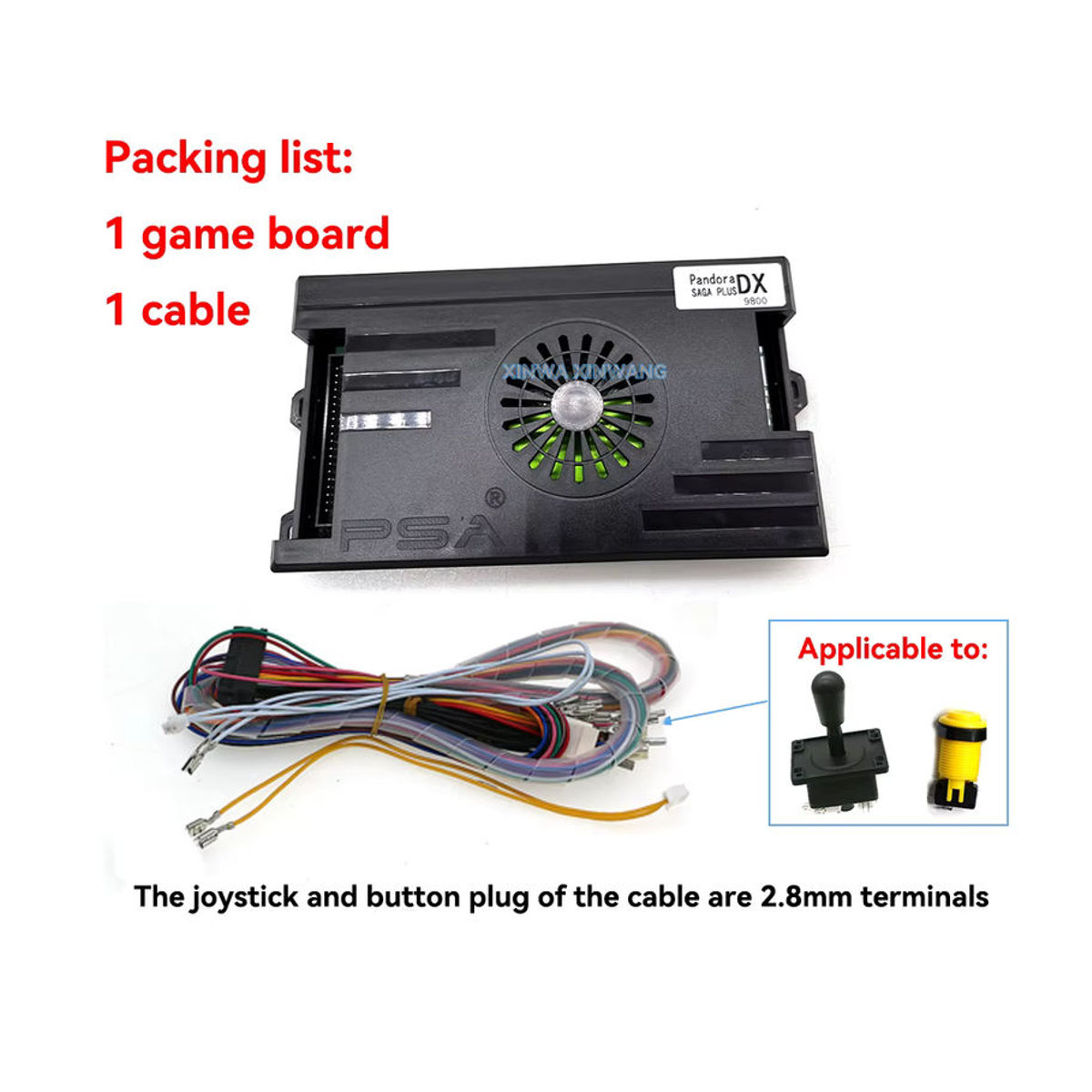 XINWANG Pandora Saga Box DX2 Retro Arcade Spielkonsole mit 26800 in 1 Spielen, Schwarz, HDMI und VGA Anschluss für Bartop Arcade Automaten - Bild 5