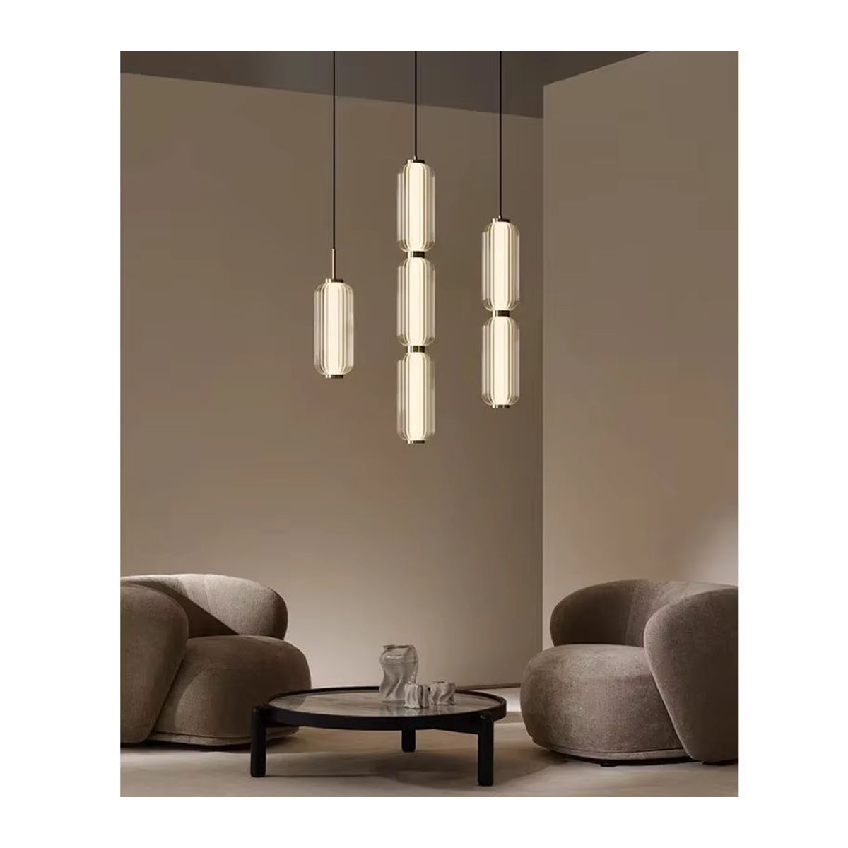 xiuxiu Nordic Glas Kronleuchter in Gold im modernen skandinavischen Design für Wohnzimmer und Restaurant - Bild 1