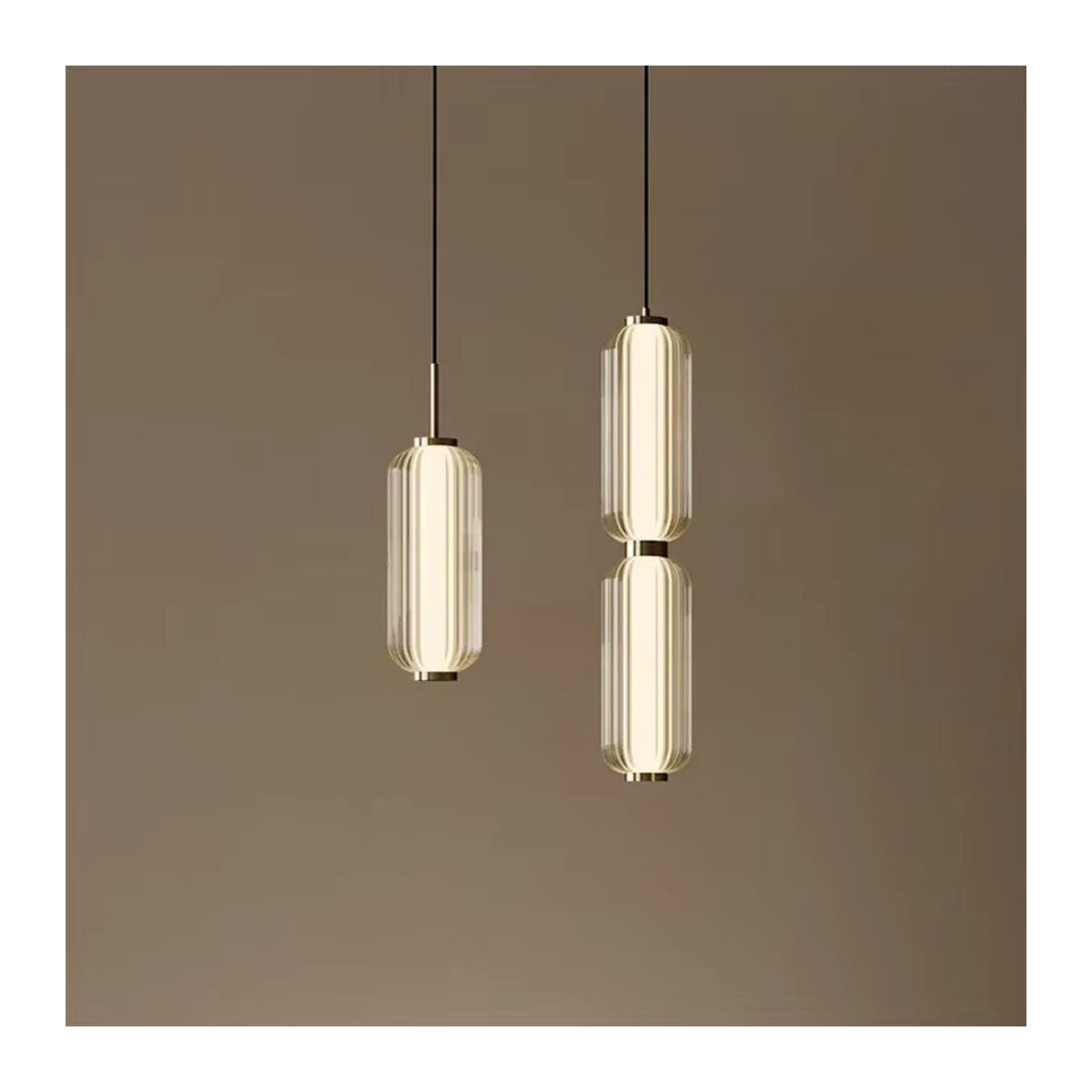xiuxiu Nordic Glas Kronleuchter in Gold im modernen skandinavischen Design für Wohnzimmer und Restaurant - Bild 2