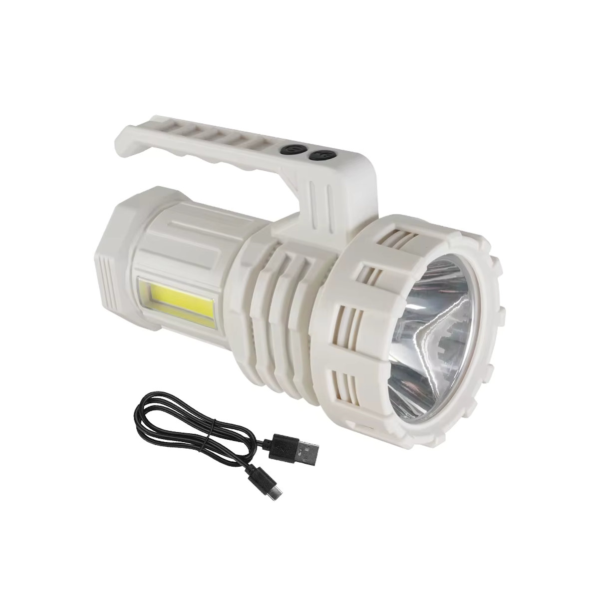 xiviio LED Taschenlampe mit COB-Licht, wiederaufladbare Outdoor-Taschenlampe für Camping und Wandern - Bild 1