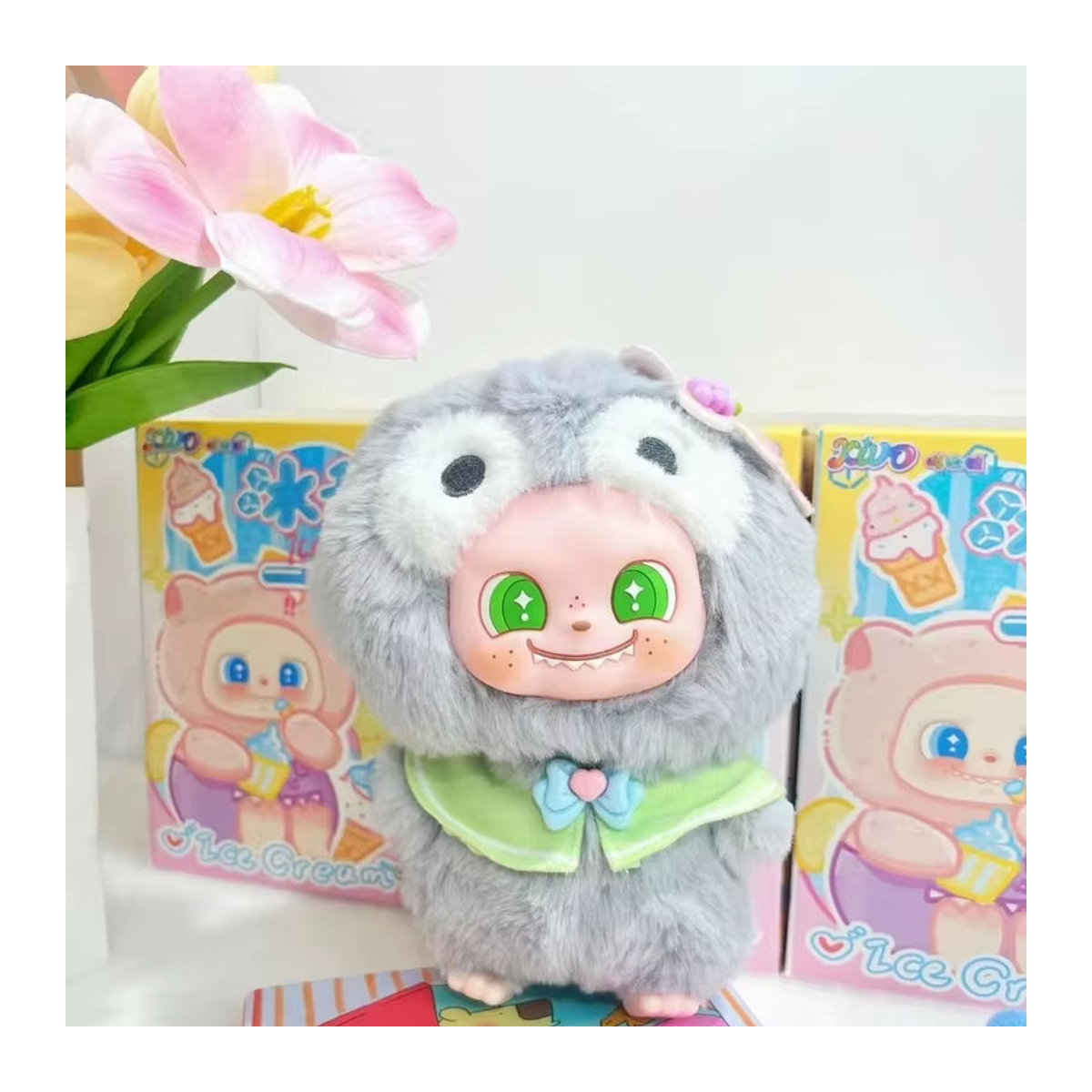 Xivo Ice Sweet Summer Serie Plüsch Blind Box Cartoon Puppe als Desktop Ornament in Grau - Bild 1