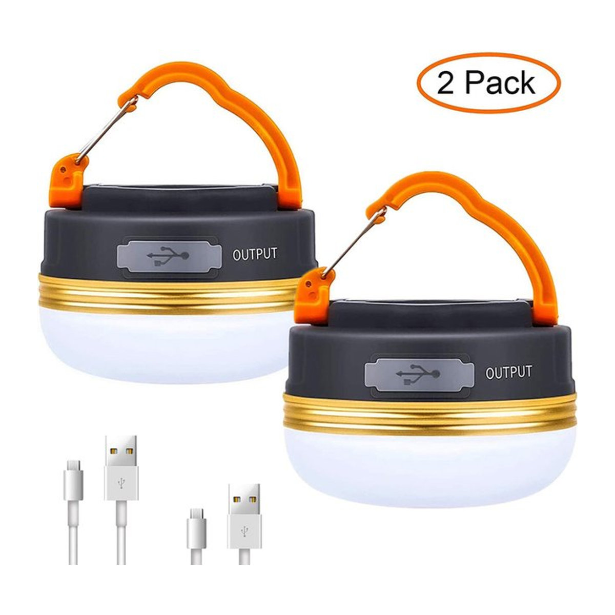 XIWANGFIRE 10W High Power Camping Laterne, USB aufladbare tragbare LED Lampe mit 1200mAh Akku für Outdoor und Wandern - Bild 1
