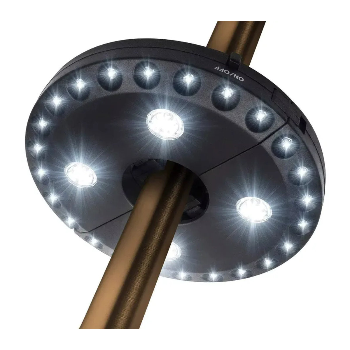 XIWANGFIRE 28 LED-Sonnenschirmleuchte mit 3 Helligkeitsmodi für Strand-, Garten- und Campingzelte zur Innen- und Außenbeleuchtung - Bild 2