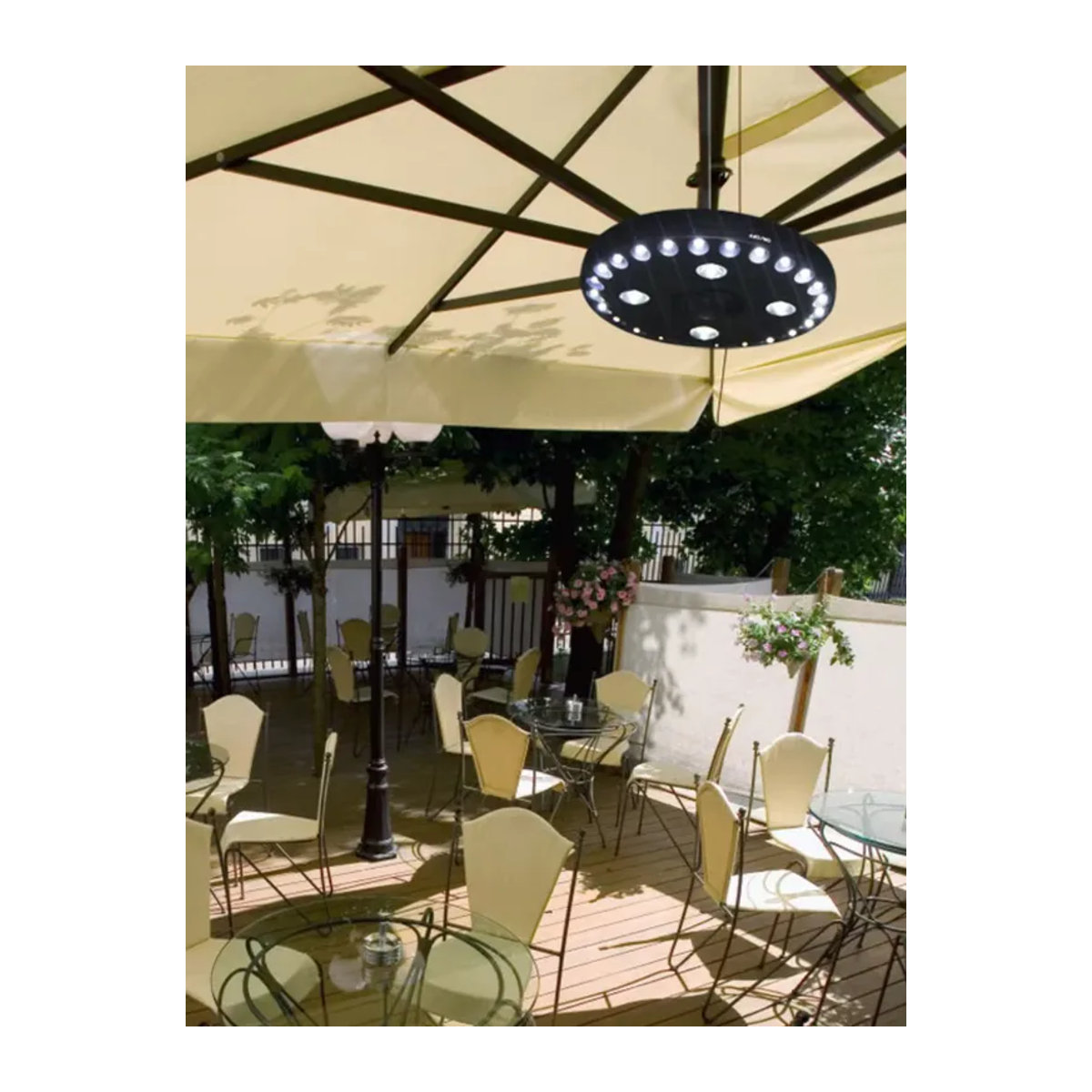 XIWANGFIRE 28 LED-Sonnenschirmleuchte mit 3 Helligkeitsmodi für Strand-, Garten- und Campingzelte zur Innen- und Außenbeleuchtung - Bild 6