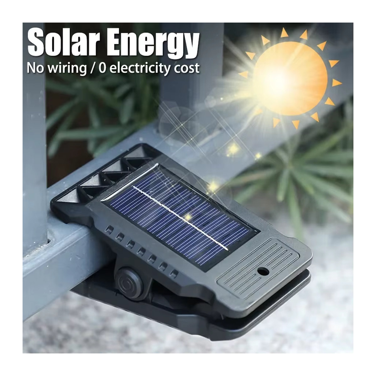 XIWANGFIRE 2er-Set LED-Solarleuchten für den Außenbereich mit Bewegungsmelder, IP65 wasserdicht, Schwarz - Bild 3